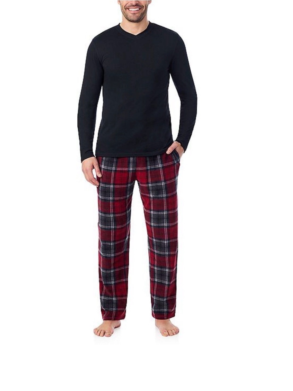Cuddl Duds Cabin Fleece Pajama Set Black/Red Various Sizes NWT
